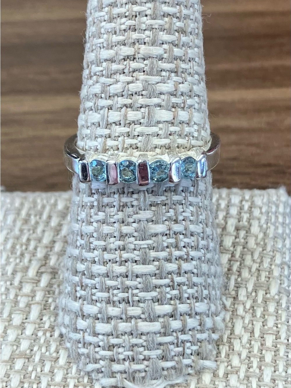 Vintage 925 Sterling Silver Swiss Blue Topaz Ring Size 9
March birthstone